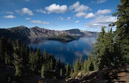 Crater Lake in early morning light.