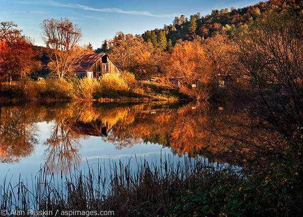 Sometimes when you explore an area, you get some pleasant surprises.  Driving around Calaveras County late one December afternoon, I came upon this captivating scene.