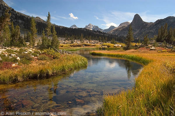 Outlet stream from the Rae Lakes in the High Sierra backcountry.