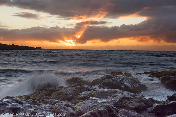 At dawn, the sun broke through the clouds and gave me these wonderful light rays to photograph.