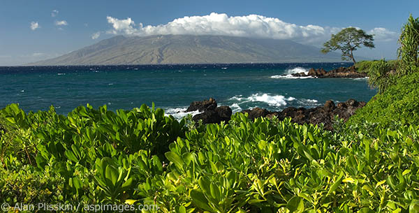 West Maui as seen from Wailea.