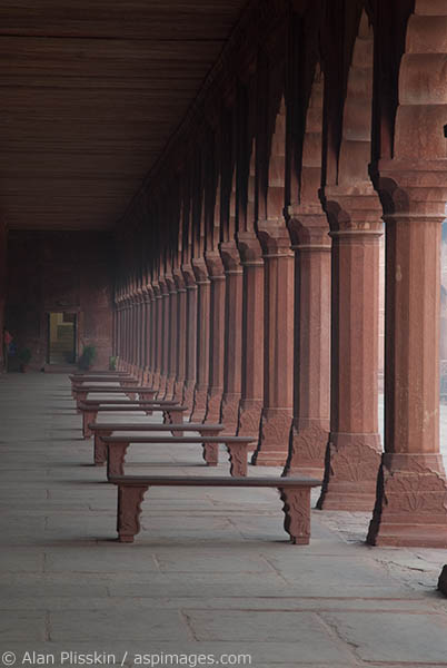 Ancient columns near the Taj Mahal.