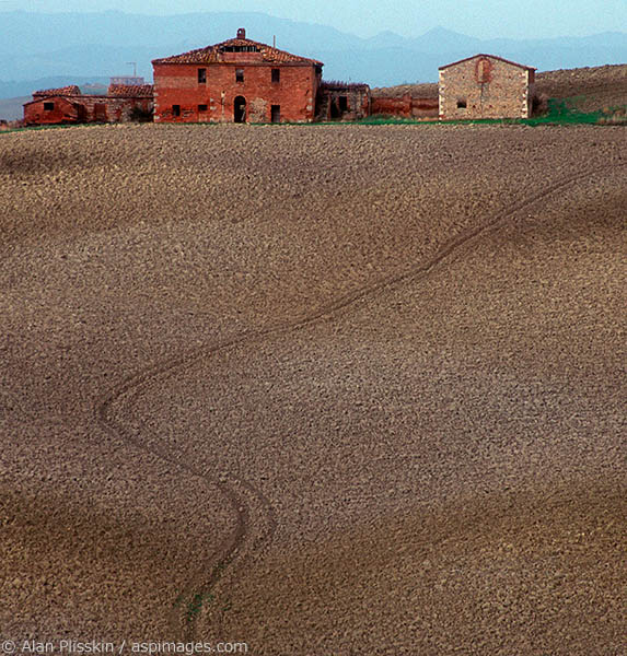 A plowed field in Tuscany.