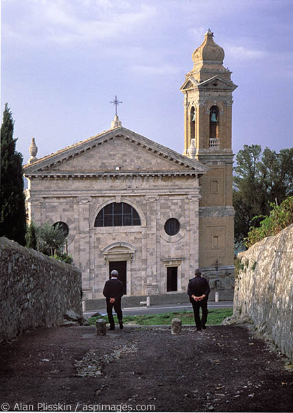 Two local men taking their evening strolls.