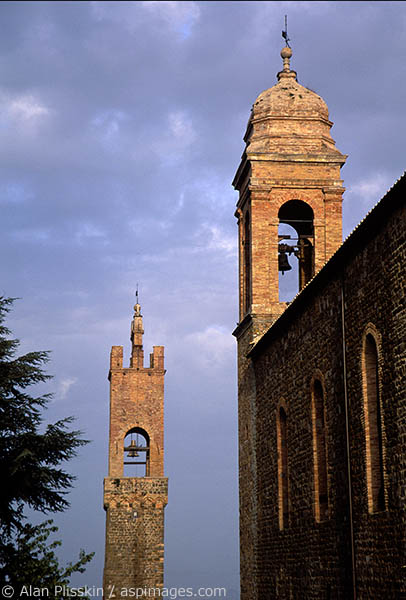 Two of many towers in San Gimignano.