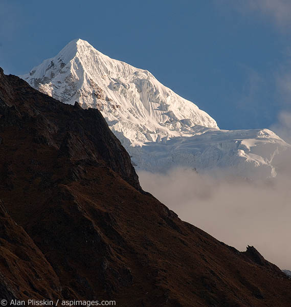 This peak was glowing in the sun as the fog was dissapating.