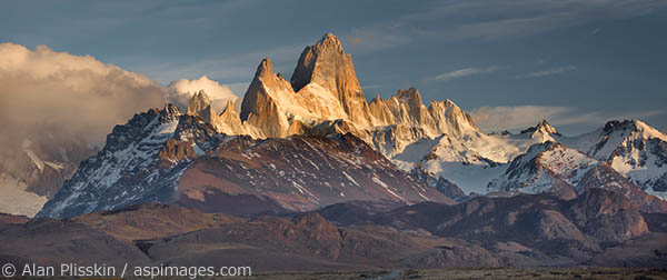 Every day we had different light on the mountain.  When the winds blew and the mountain came out in the early morning light, it was spectacular.