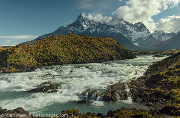 These roaring rapids were the result of runoff from the Grey Glacier.