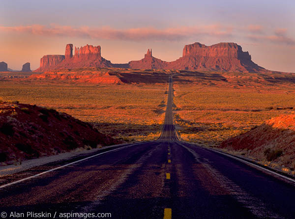 The road leading into Monument Valley was perhaps made most famous by Forrest Gump.