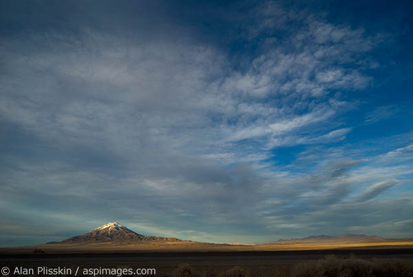 Daylight fades on this Nevada peak.