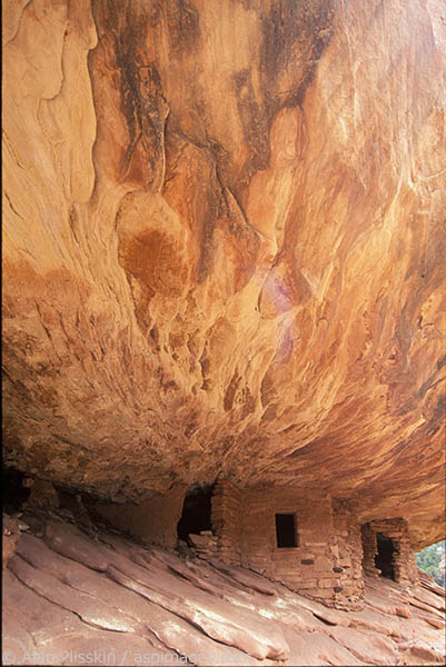 This Anasazi storehouse in Mule Canyon is also known as the Firehouse.